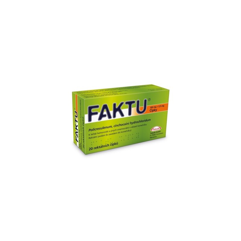 FAKTU 100 mg/2,5 mg čípky 20 ks