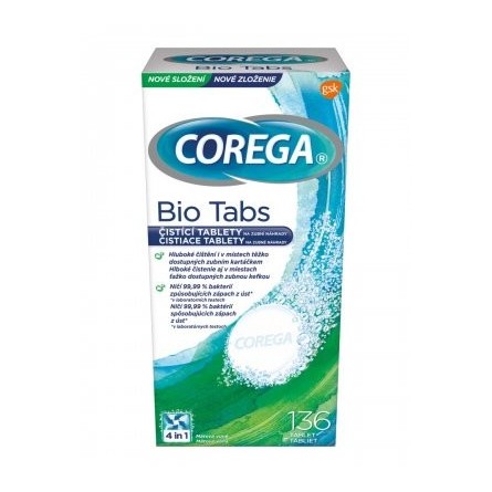 Corega BIO Antibakteriální tablety 136ks