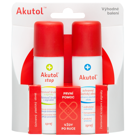 Akutol spray + stop spray výhodné balení 2x60 ml
