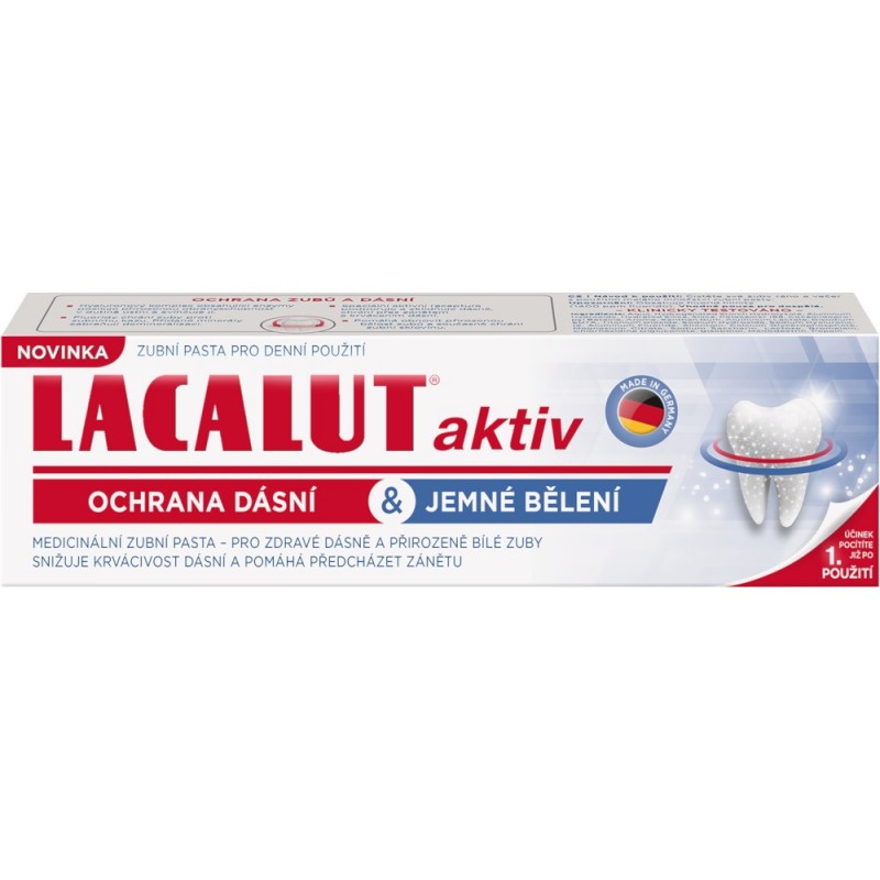 Lacalut Aktiv zubní pasta ochrana dásní & bělení 75ml