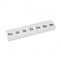 OBZOR Dávkovač léků typ 07 týdenní bílý