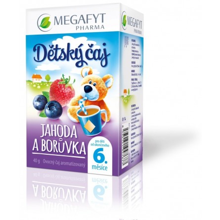 Megafyt Dětský čaj Jahoda a borůvka 20x2g