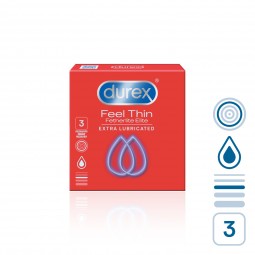 DUREX Feel Thin Extra Lubricated 3 ks