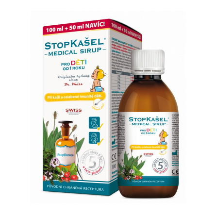 Dr. Weiss STOPKAŠEL Medical sirup pro děti od 1 roku 100+50 ml