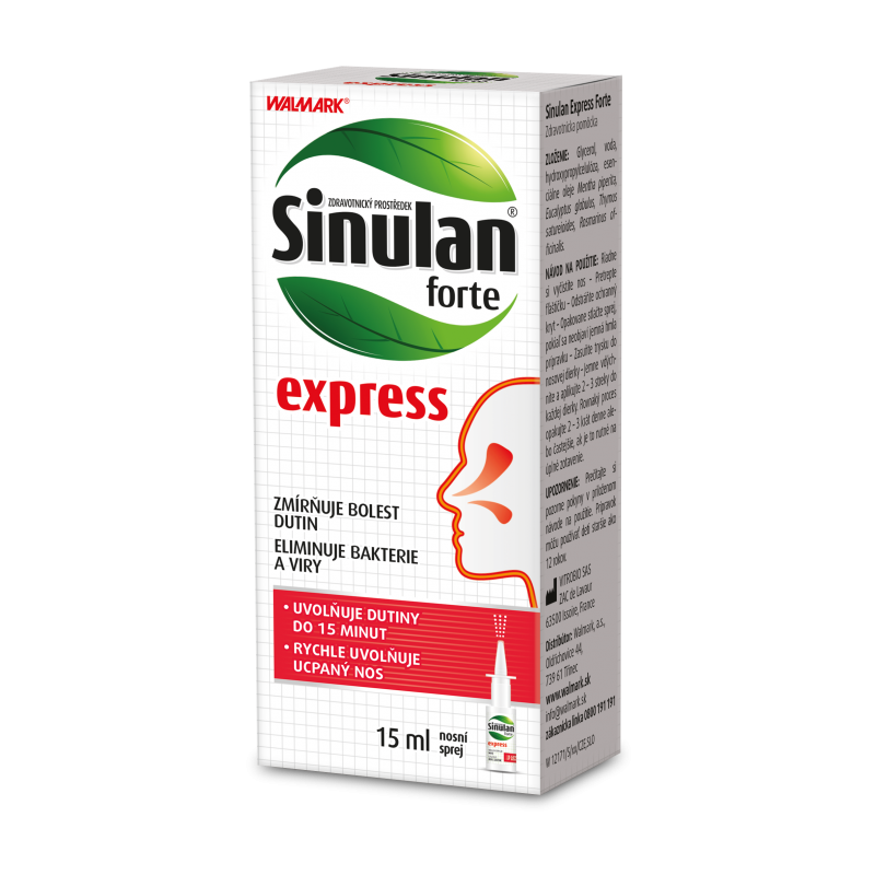 Walmark Sinulan forte express nosní sprej 15 ml