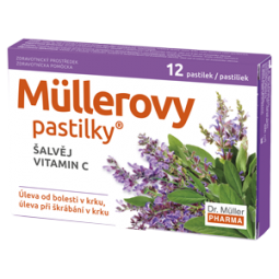 Müllerovy pastilky šalvěj vitamin C 12 ks