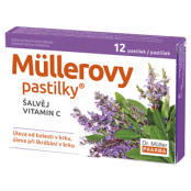 Müllerovy pastilky šalvěj vitamin C 12 ks