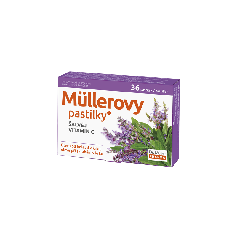 Müllerovy pastilky šalvěj vitamin C 36 ks