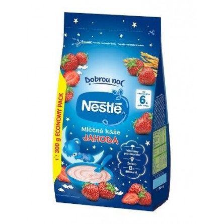 NESTLÉ Mléčná kaše Dobrou noc jahoda 300 g