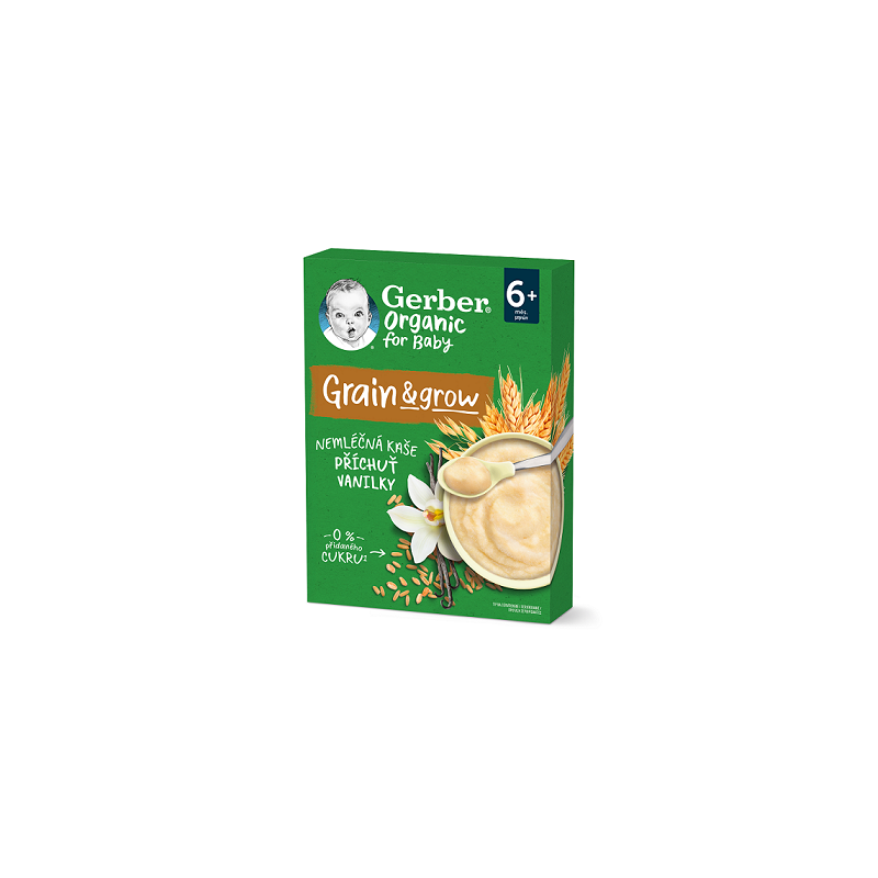 GERBER Organic nemléčná kaše s příchutí vanilky 200 g