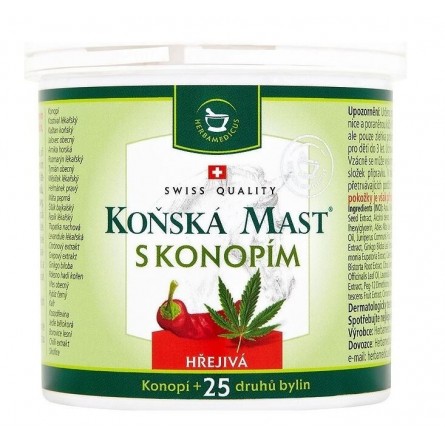 SWISSMEDICUS Koňská mast s konopím hřejivá 250 ml