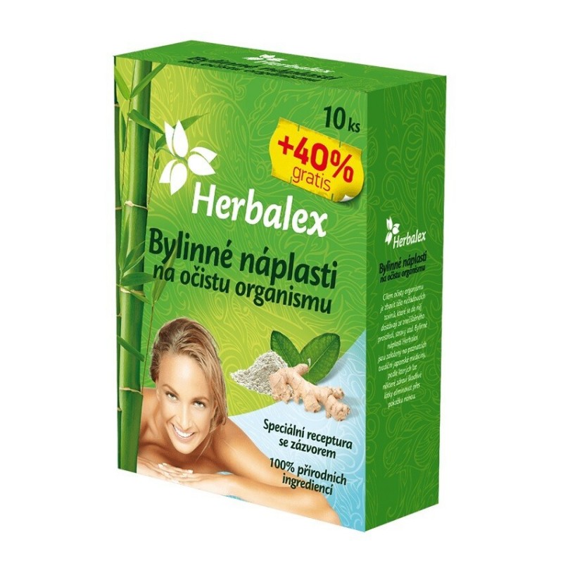 HERBALEX Bylinné detoxikační náplasti 10 ks + 40 % zdarma