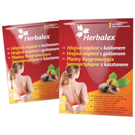 HERBALEX Hřejivá náplast s kaštanem 1 ks