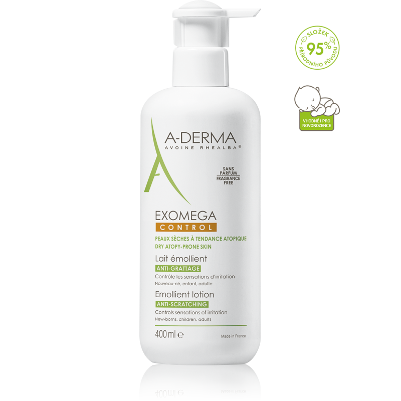 A-DERMA Exomega CONTROL Emolienční mléko 400 ml