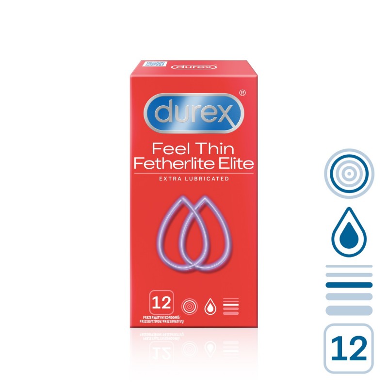 DUREX Feel Thin Extra Lubricated 12 ks