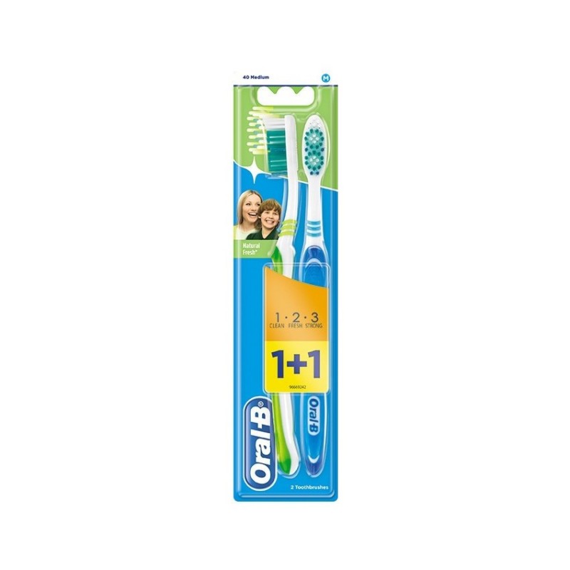 Oral-B 3Effect Natural Fresh zubní kartáček1+1