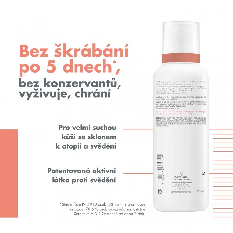 AVÈNE XeraCalm A.D Relipidační balzám 400 ml