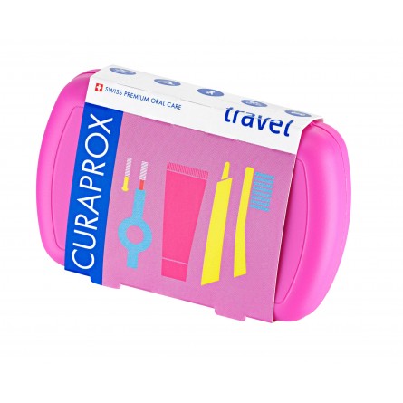 CURAPROX Travel set cestovní sada růžová