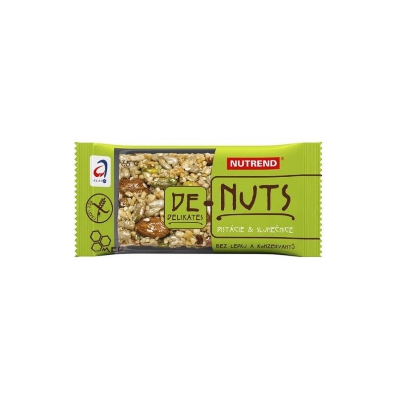 NUTREND DeNuts ořechová tyčinka pistácie slunečnice 35 g