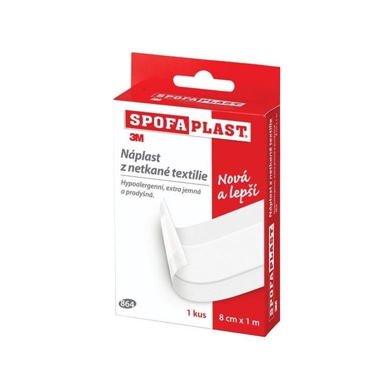 3M SPOFAPLAST 864 Náplast extra jemná 8 cm x 1 m