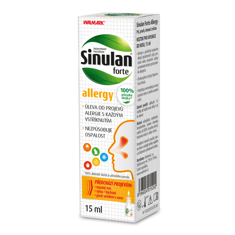 Walmark Sinulan allergy nosní sprej 15 ml