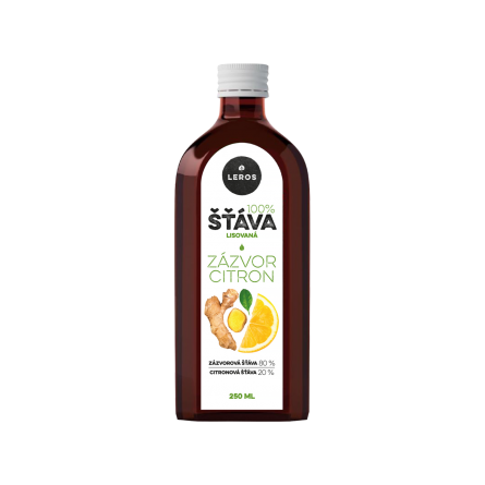 LEROS Šťáva 100% zázvor a citron 250 ml