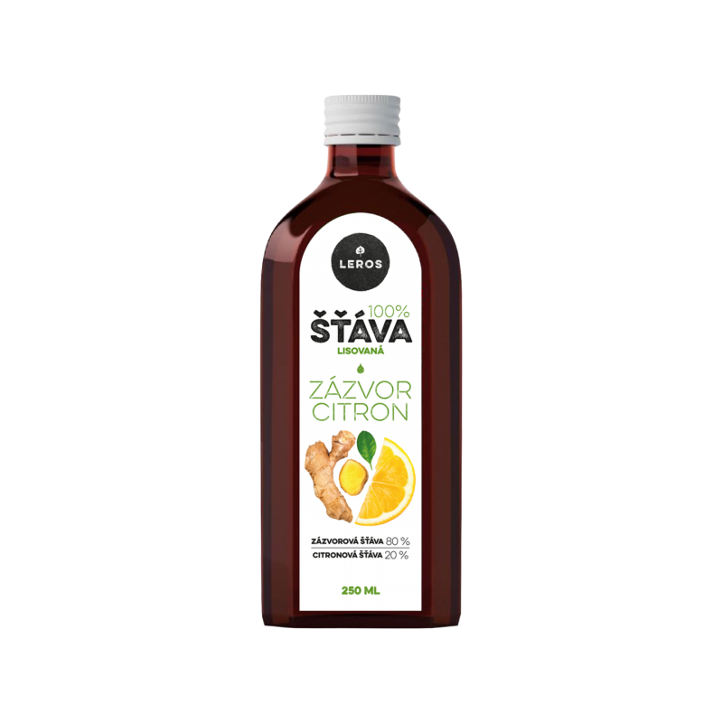 LEROS Šťáva 100% zázvor a citron 250 ml