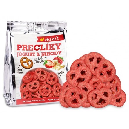 Mixit preclíky - Jogurtová čokoláda s jahodami 250 g