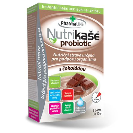 Nutrikaše probiotic s čokoládou 3x60 g