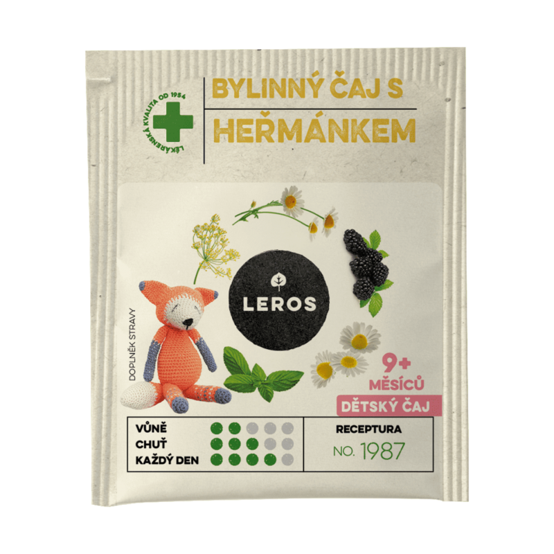 LEROS Dětský bylinný čaj s heřmánkem 20x1.5 g