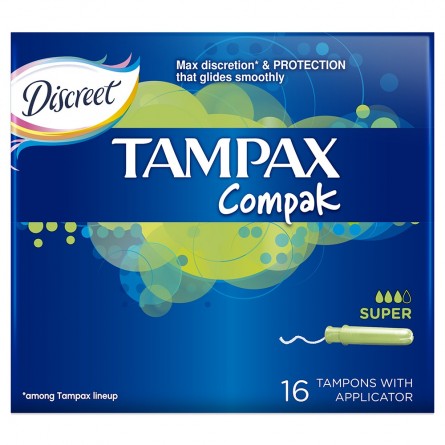 Discreet Tampax Compak Super 16 ks