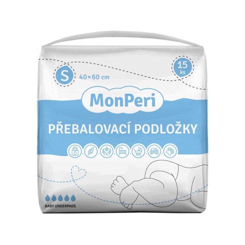 MonPeri přebalovací podložky 40x60 cm S 15 ks