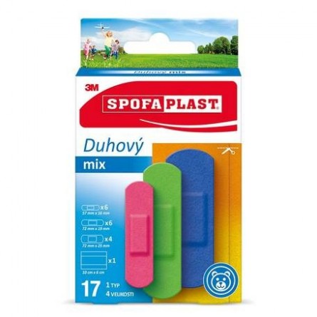 3M SPOFAPLAST 606 Duhový mix náplasti 17 ks