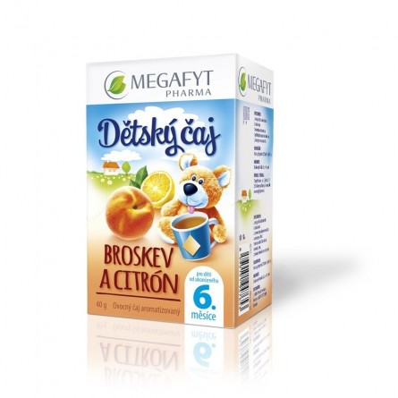 Megafyt Dětský čaj BIO Broskev a citrón 20x2g