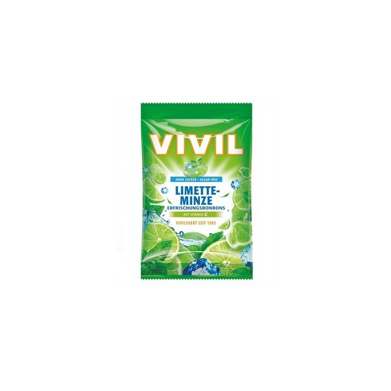 VIVIL Limetka peprmint vitamin C bez cukru 80 g