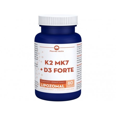 Pharma Activ LIPOZOMAL K2 MK7 + D3 FORTE 60 tobolek