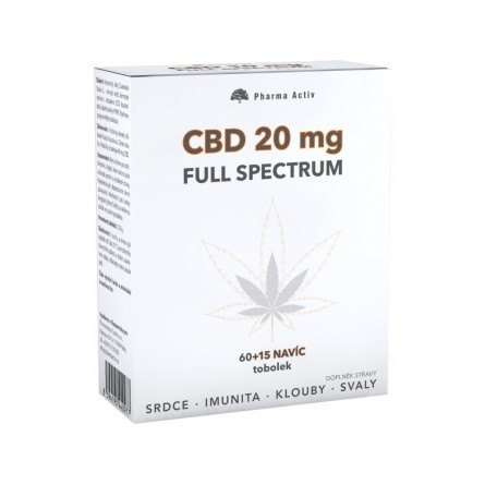 Pharma Activ CBD 20 mg Full Spectrum 60+15 tobolek