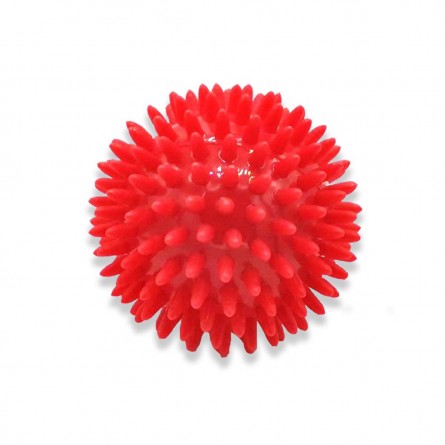 Rehabiq Masážní míček ježek 8 cm 1 ks červený