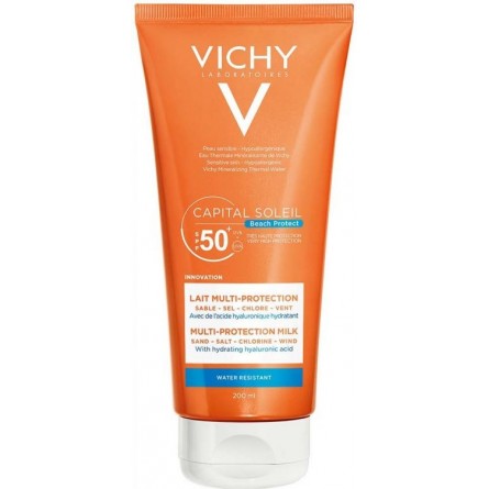 VICHY Capital Soleil Beach Protect Multi-protekční hydratační mléko SPF 50+ 200 ml