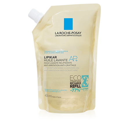 LA ROCHE-POSAY Lipikar Huile Lavante AP+ Zvláčňující relipidační koupelový a sprchový olej – náhradní náplň 400 ml