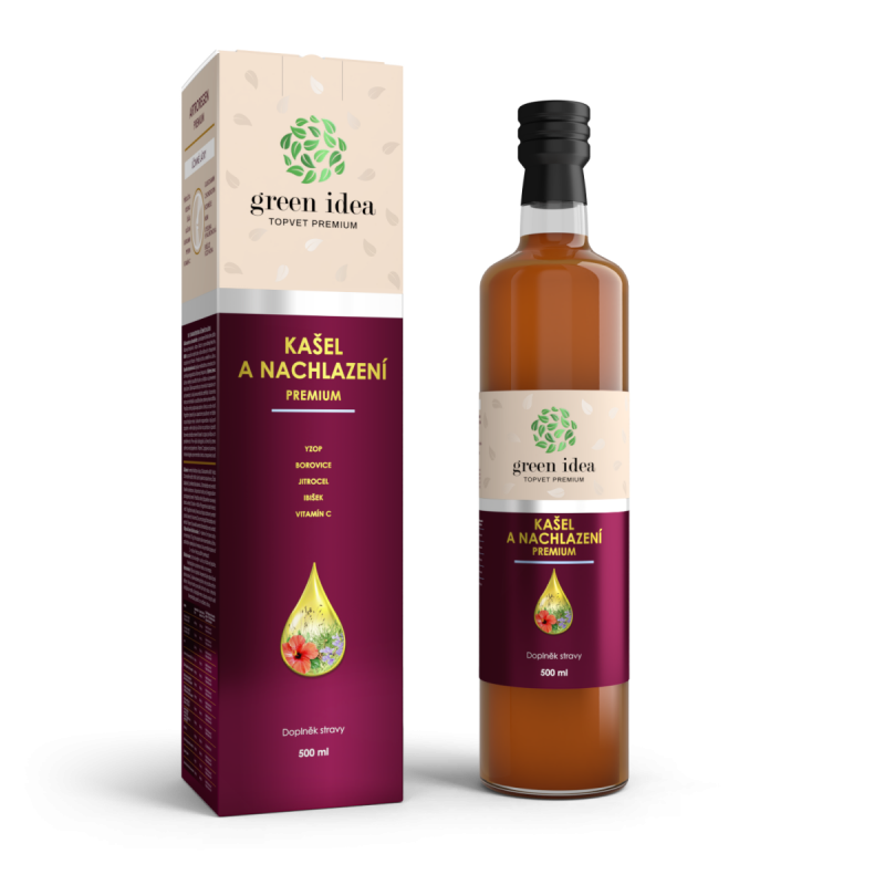 GREEN IDEA Kašel a nachlazení PREMIUM sirup 500 ml