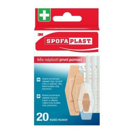 3M SPOFAPLAST 607 Náplasti první pomoci mix 20 ks