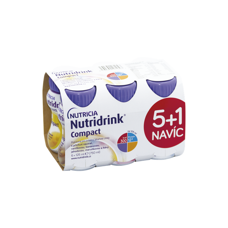 NUTRIDRINK Compact 5+1 různé příchutě 6x125 ml