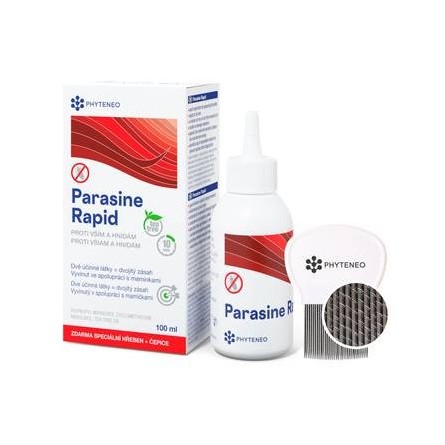 Phyteneo Parasine Rapid 100 ml + speciální hřeben + čepice