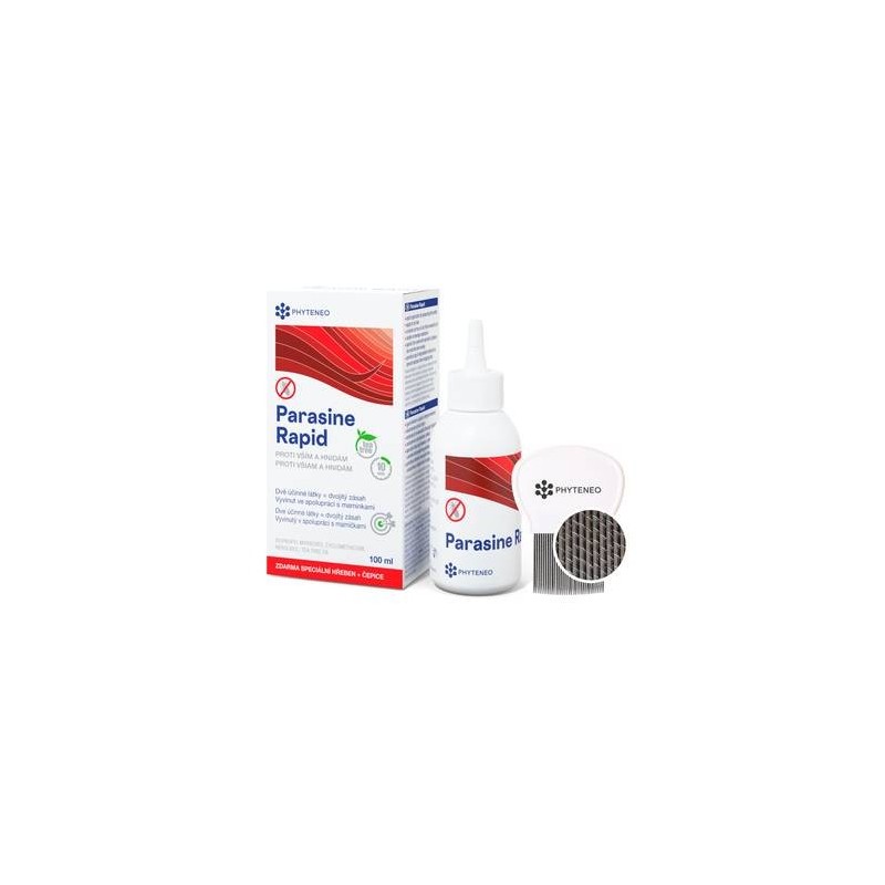 Phyteneo Parasine Rapid 100 ml + speciální hřeben + čepice