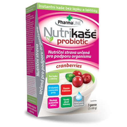 Nutrikaše probiotic cranberries 3x60 g