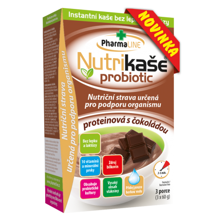 Nutrikaše probiotic proteinová s čokoládou 3x60 g