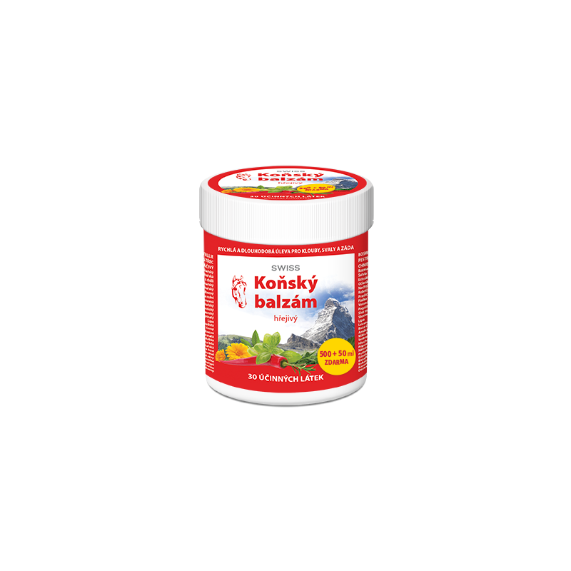 SWISS Koňský balzám hřejivý 500+50 ml