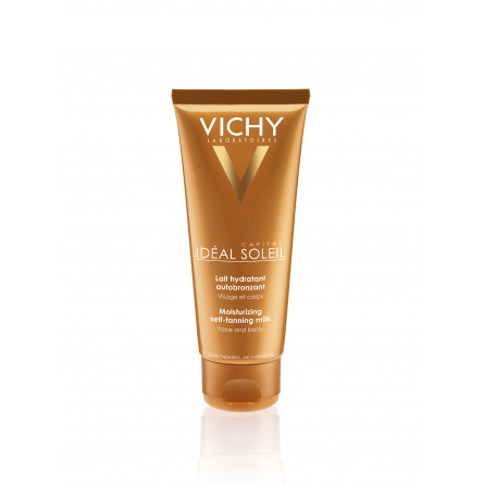 VICHY Idéal Soleil Hydratační samoopalovací mléko na obličej a tělo 100 ml