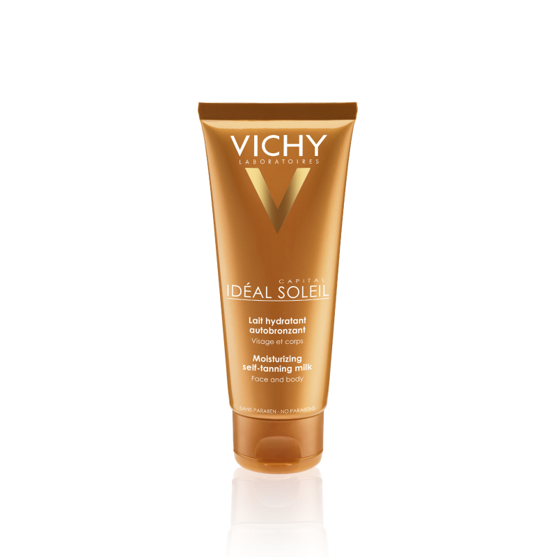 VICHY Idéal Soleil Hydratační samoopalovací mléko na obličej a tělo 100 ml